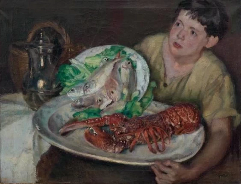 Ragazzo con aragosta 1922